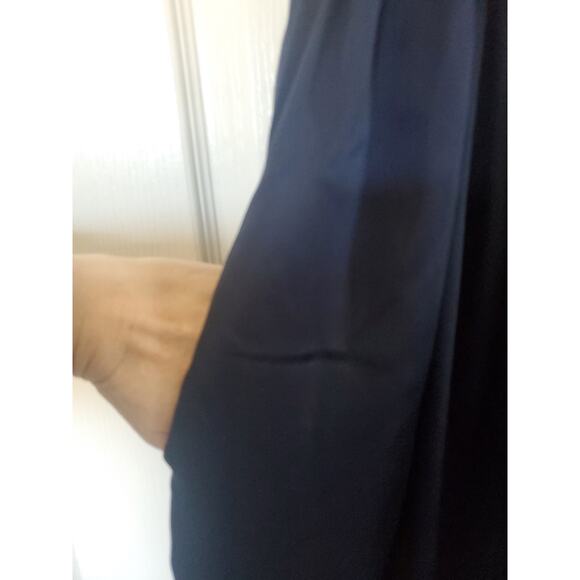 White by Vera Wang Navy Blue Fit and Flare Back Bow Mini Cocktail Dress, Size 14 - Picture 8 of 13